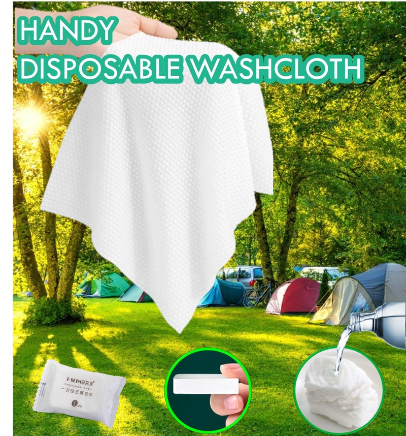 QUALIALL Premium Compressed Towel Tablet, Essential Face Washcloths for Travel, Camping, Hiking, Sports and Beyond, Portable Disposable Thicker Larger, Pure Cotton, 20PCS - Image 5